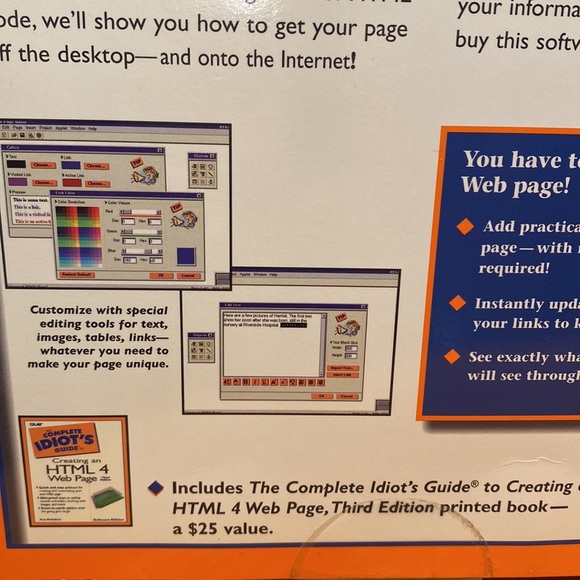 Software edition the complete idiot’s guide WEB PAGE MAKER include creating HTML - Picture 4 of 8